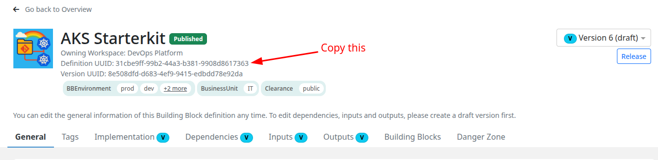 Building Block Definition in meshPanel