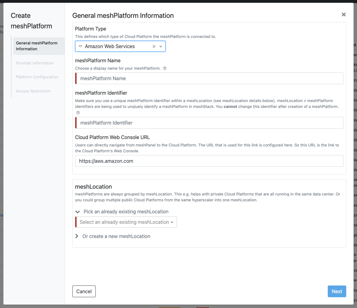 Platform Creation